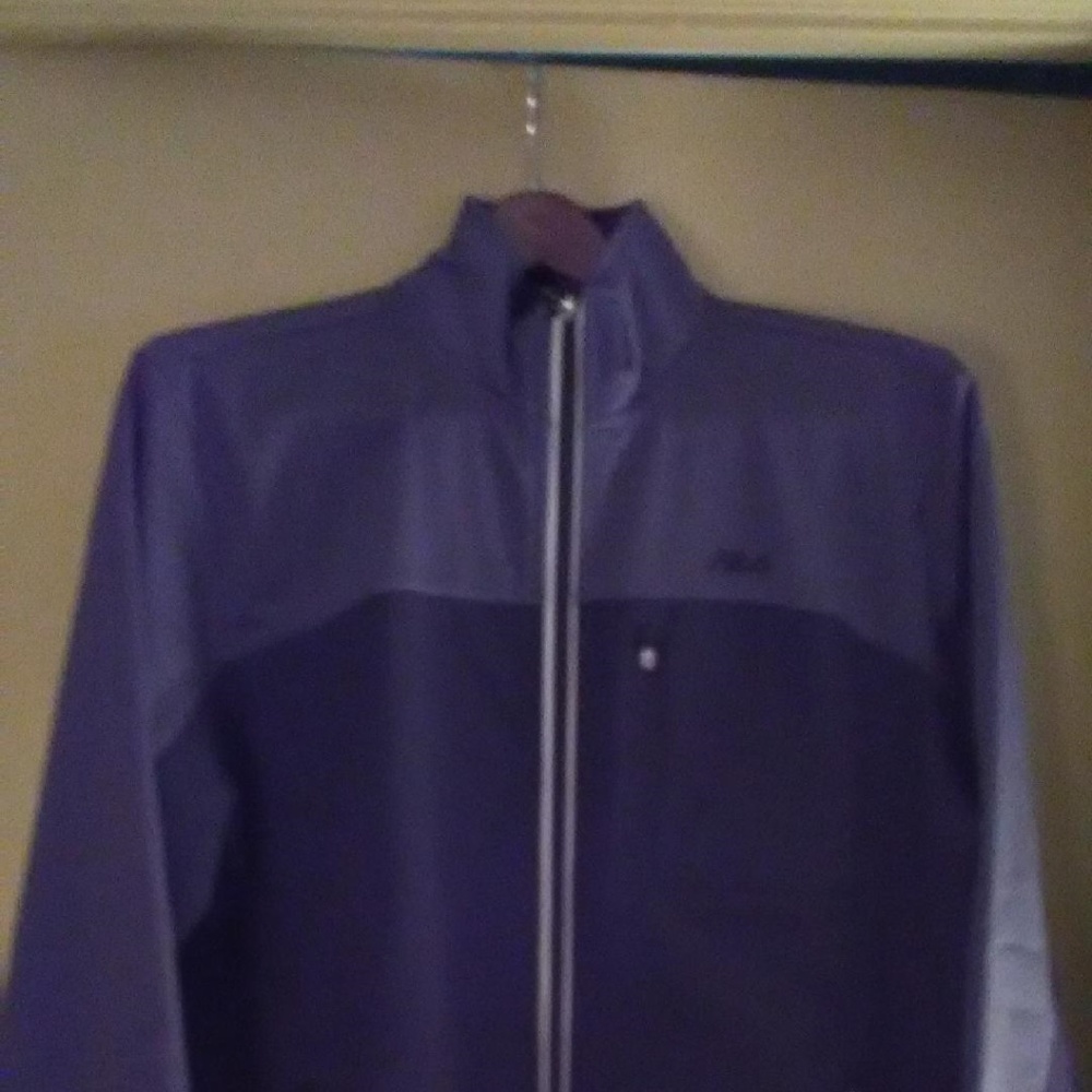 FILA Men's Lightweight Jacket Sz L Charcoal/Black